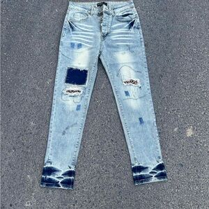 Purple brand Distressed Light Blue Jeans